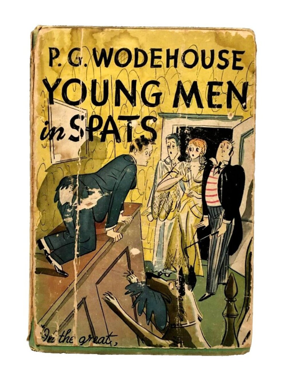 Vtg PG Wodehouse "Young Men in Spats" 1936 HCDJ Doubleday Doran & Co USA